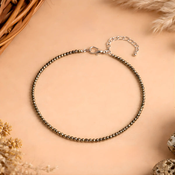 Raw Pyrite Anklet for Daily Wear | Japveda